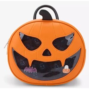 Halloween Pumpkin Figural Pin Collector Backpack‎